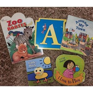 Board books for infants. Does not include "A" book
